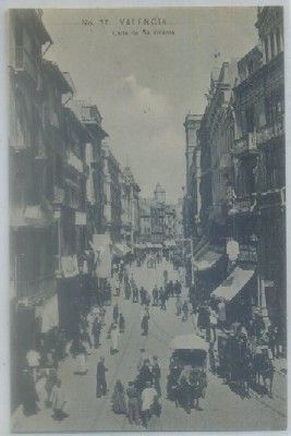 POSTAL ANTIGUA DE VALENCIA. CALLE DE SAN VICENTE Nº 37