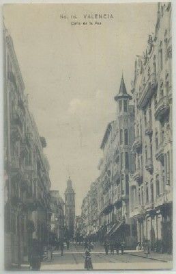 POSTAL ANTIGUA DE VALENCIA. CALLE DE LA PAZ Nº 16