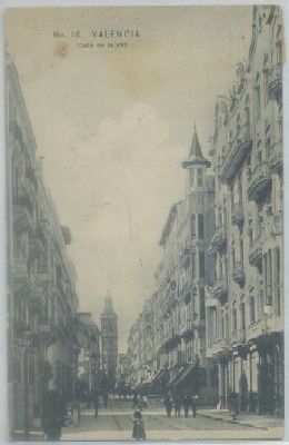 POSTAL ANTIGUA DE VALENCIA. CALLE DE LA PAZ Nº 16
