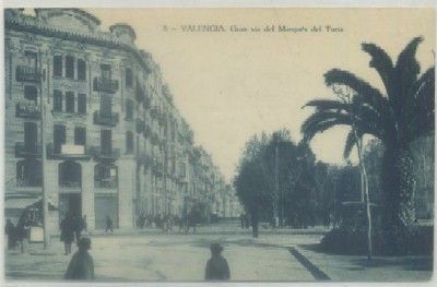 POSTAL ANTIGUA DE VALENCIA. GRAN VIA DEL MARQUES DEL TURIA Nº 8
