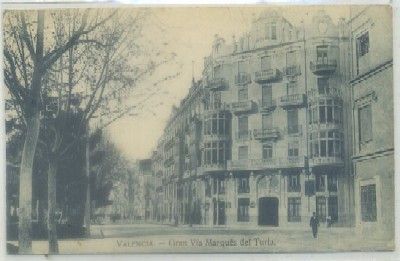 POSTAL ANTIGUA DE VALENCIA. GRAN VIA DEL MARQUES DEL TURIA
