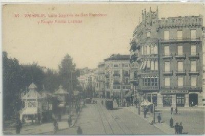 POSTAL ANTIGUA DE VALENCIA. C. SAGRARIO DE S. FRANCISCO Y EMILIO CASTELAR