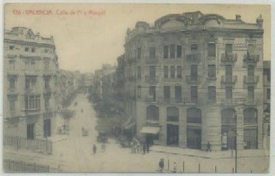 POSTAL ANTIGUA DE VALENCIA. CALLE DE PI Y MARGALL Nº 136