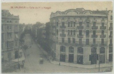 POSTAL ANTIGUA DE VALENCIA. CALLE DE PI Y MARGALL Nº 28