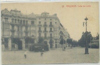 POSTAL ANTIGUA DE VALENCIA. CALLE DE COLON Nº 23