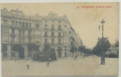 POSTAL ANTIGUA DE VALENCIA. CALLE DE COLON Nº 23