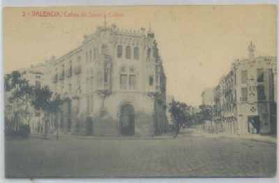POSTAL ANTIGUA DE VALENCIA. CALLE DE SORNI Y COLON Nº 2