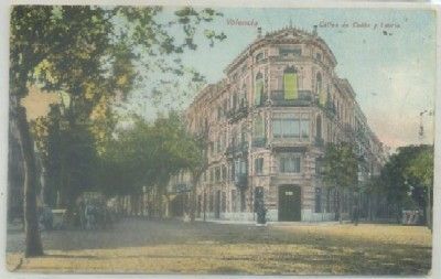 POSTAL ANTIGUA DE VALENCIA. CALLE DE COLON Y LAURIA