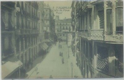 POSTAL ANTIGUA DE VALENCIA. CALLE DE PEREZ PUJOL Nº 3