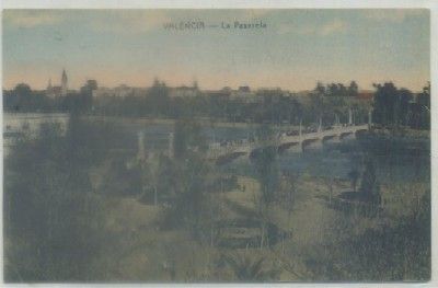 POSTAL ANTIGUA DE VALENCIA. LA PASARELA