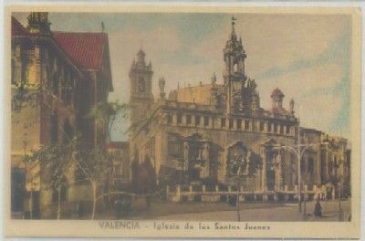 POSTAL ANTIGUA DE VALENCIA. IGLESIA DE LOS SANTOS JUANES
