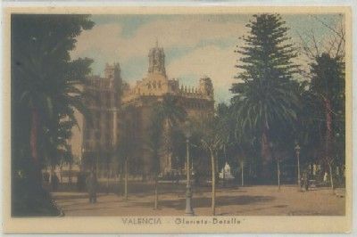 POSTAL ANTIGUA DE VALENCIA. GLORIETA-DETALLE