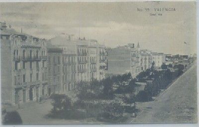POSTAL ANTIGUA DE VALENCIA. GRAN VIA Nº 39