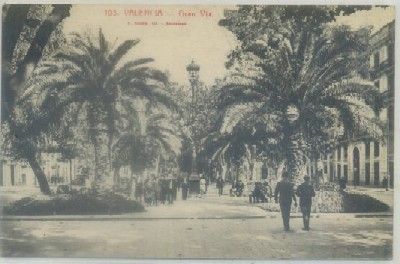 POSTAL ANTIGUA DE VALENCIA. GRANI VIA Nº 103