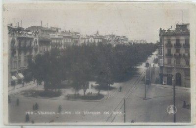 POSTAL ANTIGUA DE VALENCIA. GRAN VIA MARQUES DEL TURIA