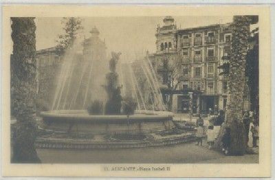 POSTAL ANTIGUA DE ALICANTE. PLAZA ISABEL ll Nº 11