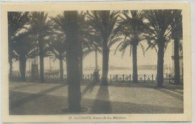 POSTAL ANTIGUA DE ALICANTE. PASEO DE LOS MARTIRES Nº 37