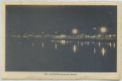 POSTAL ANTIGUA DE ALICANTE. PUERTO DE NOCHE Nº 100