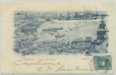 POSTAL ANTIGUA DE VALENCIA. VISTA DEL PUERTO. COL. 0 Nº 25