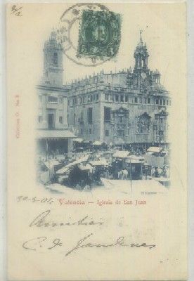 POSTAL ANTIGUA DE VALENCIA. IGLESIA DE SAN JUAN. COL. 0 Nº 8