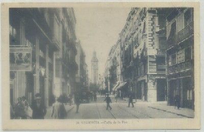 POSTAL ANTIGUA DE VALENCIA. VALENCIA CALLE DE LA PAZ Nº 29