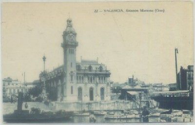 POSTAL ANTIGUA DE VALENCIA. ESTACION MARITIMA. GRAO Nº 22