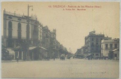 POSTAL ANTIGUA DE VALENCIA. AVDA. DE LOS ALIADOS. GRAO Nº 48