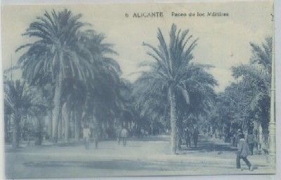 POSTAL ANTIGUA DE ALICANTE. PASEO DE LOS MARTIRES Nº 6