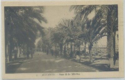 POSTAL ANTIGUA DE ALICANTE. PASEO DE LOS MARTIRES Nº 8