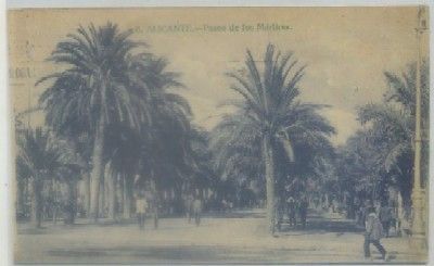 POSTAL ANTIGUA DE ALICANTE. PASEO DE LOS MARTIRES Nº 6