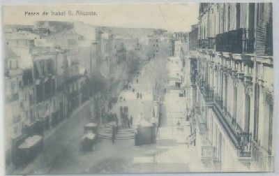 POSTAL ANTIGUA DE ALICANTE. PASEO DE ISABEL ll