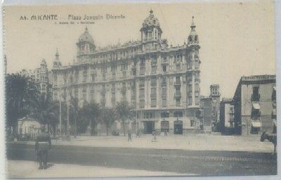 POSTAL ANTIGUA DE ALICANTE. PLAZA JOAQUIN DICENTA Nº 33
