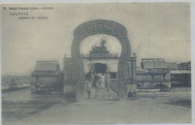 POSTAL ANTIGUA DE ALICANTE. BAÑOS DE DIANA