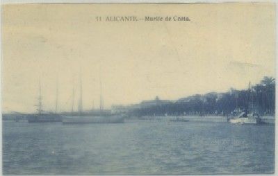 POSTAL ANTIGUA DE ALICANTE. MUELLE DE COSTA Nº 11