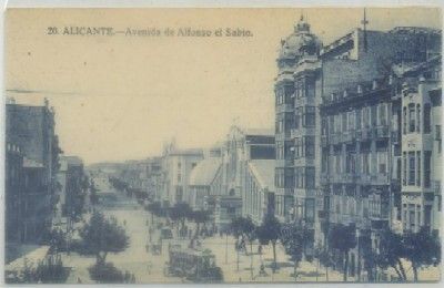 POSTAL ANTIGUA DE ALICANTE. AVDA. DE ALFONSO EL SABIO Nº 20