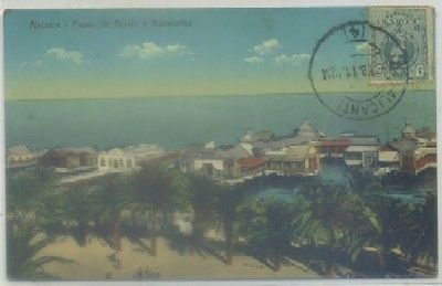 POSTAL ANTIGUA DE ALICANTE. PASEO DE GOMIZ Y BAÑOS