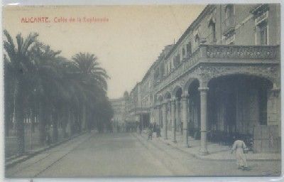 POSTAL ANTIGUA DE ALICANTE. CAFES DE LA ESPLANADA
