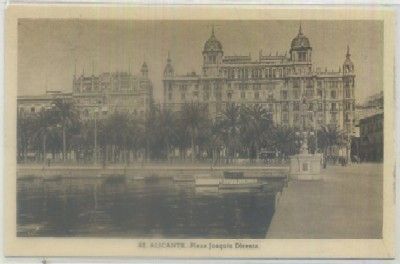 POSTAL ANTIGUA DE ALICANTE. PLAZA JOAQUIN DICENTA Nº 82