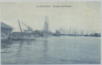 POSTAL ANTIGUA DE ALICANTE. DETALLE DEL PUERTO Nº 4