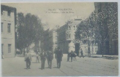 POSTAL ANTIGUA DE VALENCIA. P. DEL PICADERO Y CALLE DE COLON