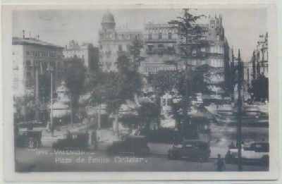 POSTAL ANTIGUA DE VALENCIA. PLAZA DE EMILIO CASTELAR Nº 1232