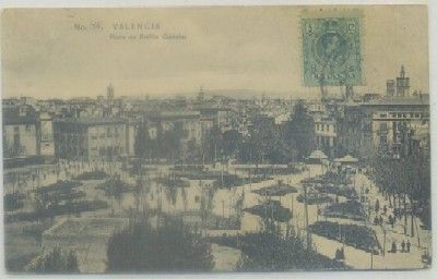 POSTAL ANTIGUA DE VALENCIA. PLAZA DE EMILIO CASTELAR Nº 34