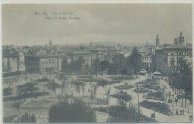 POSTAL ANTIGUA DE VALENCIA. PLAZA DE EMILIO CASTELAR Nº 34