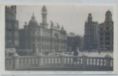 POSTAL ANTIGUA DE VALENCIA. PLAZA DE EMILIO CASTELAR Nº 102