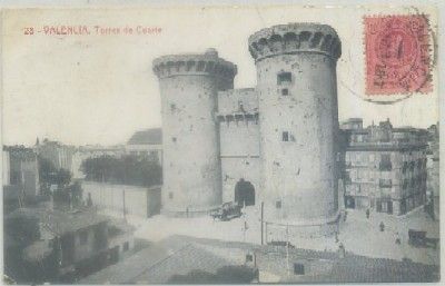 POSTAL ANTIGUA DE VALENCIA. TORRES DE CUARTE