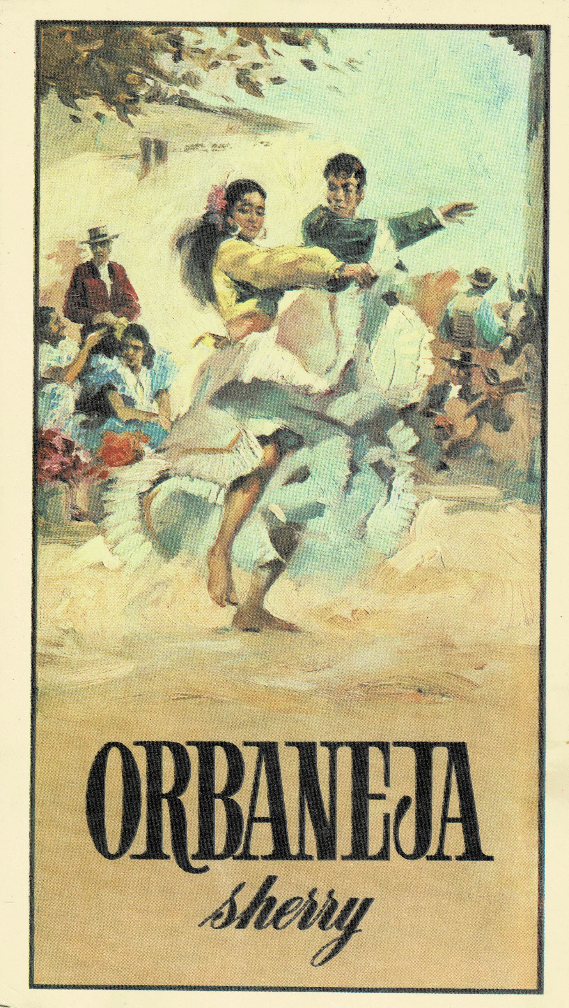 POSTAL ORBANEJA SHERRY REPRODUCCION DE CARTELES  DE FIESTAS Y FERIAS ANDALUZAS