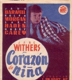 PROGRAMA DE CINE:CORAZON DE NIÑA