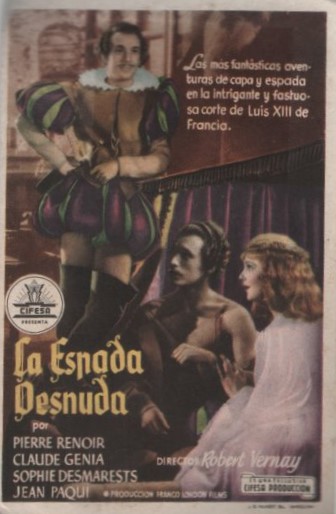 PROGRAMA DE CINE: LA ESPADA DESNUDA