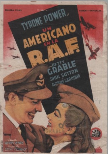 PROGRAMA DE CINE: UN AMERICANO EN LA R.A.F.