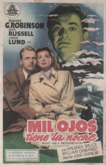 PROGRAMA DE CINE: MIL OJOS TIENE LA NOCHE